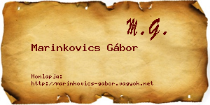 Marinkovics Gábor névjegykártya