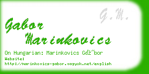 gabor marinkovics business card